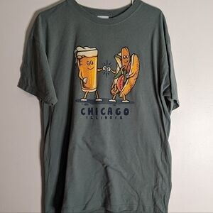 Chicago Hot Dog and Beer Tee X-Large